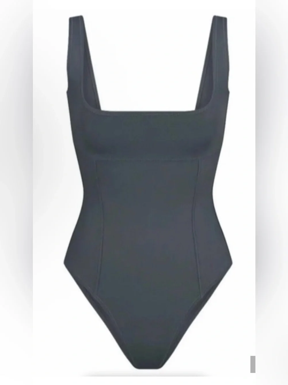 SKIMS SCULPTING SWIM TANK ONE PIECE COLOR. GUNMETAL  XXS